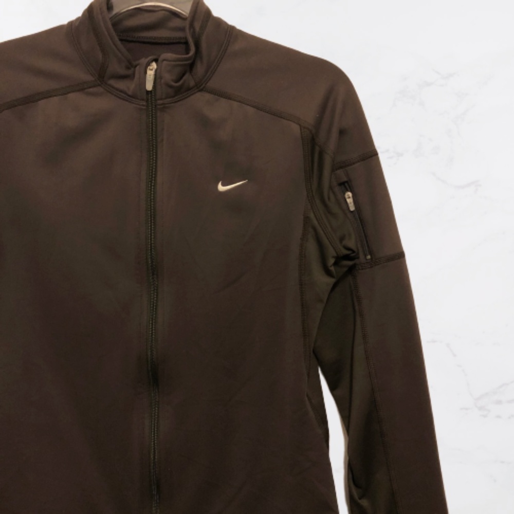 Nike Fit Dry Sweater Olive Green - Picture 2 of 3